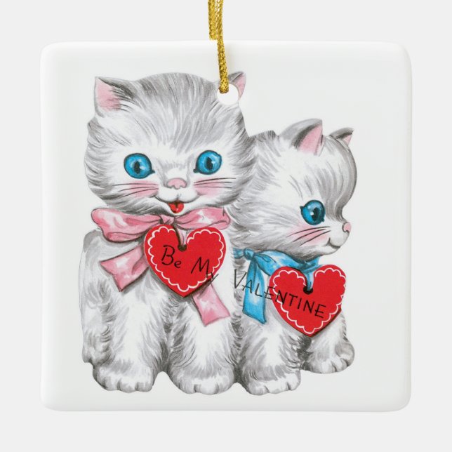 Vintage Kittens Valentines ornament (Framsida)