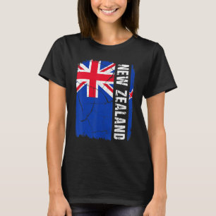 Vintage Kiwi Flagga New Zealand Pride Roots Herita T Shirt