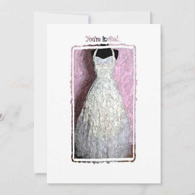 vintage klänning inbjudan (Framsida)