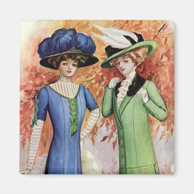 Vintage - klänningar magnet (Framsidan)