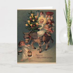 Vintage Klappkarte ’Frohe Weihnachten’ Helgkort
