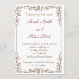 Vintage-/klassikerbröllopinbjudan Inbjudningar