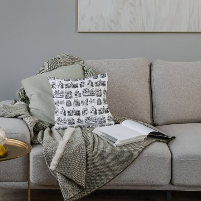 Vintage Klassisk Alice i Underlandet Mönster Kudde (Skapare uppladdad)