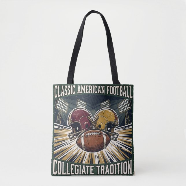 Vintage klassisk amerikansk fotbollsdesign tygkasse (Framsida)
