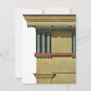 Vintage Klassisk Arkitektur, Tempel Entablement