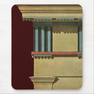 Vintage Klassisk Arkitektur, Tempel Entablement Musmatta