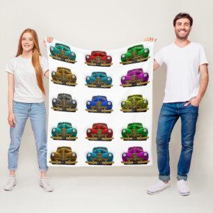 Vintage klassisk bil fleecefilt