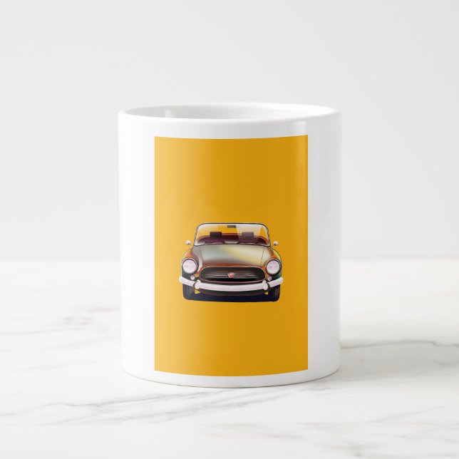 Vintage klassisk bil jumbo mugg (Framsidan)
