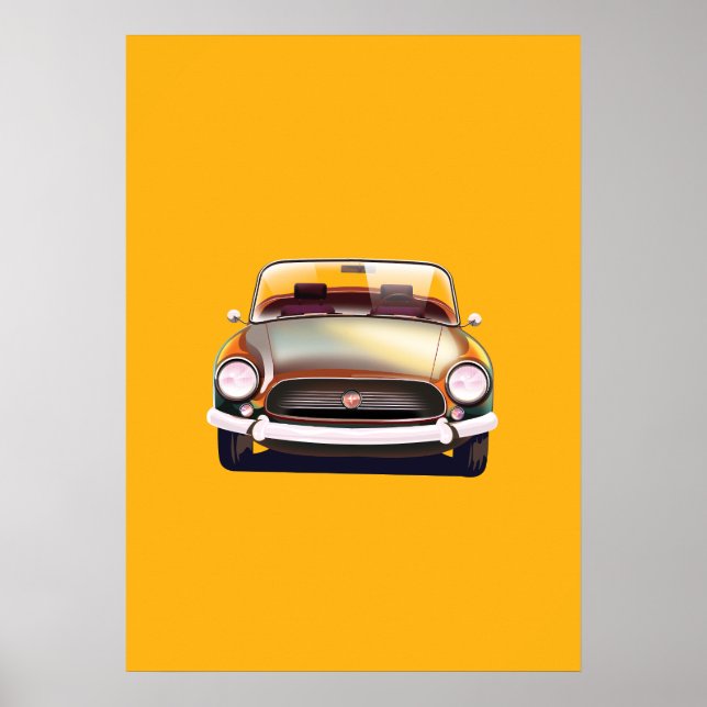 Vintage klassisk bil poster (Framsidan)
