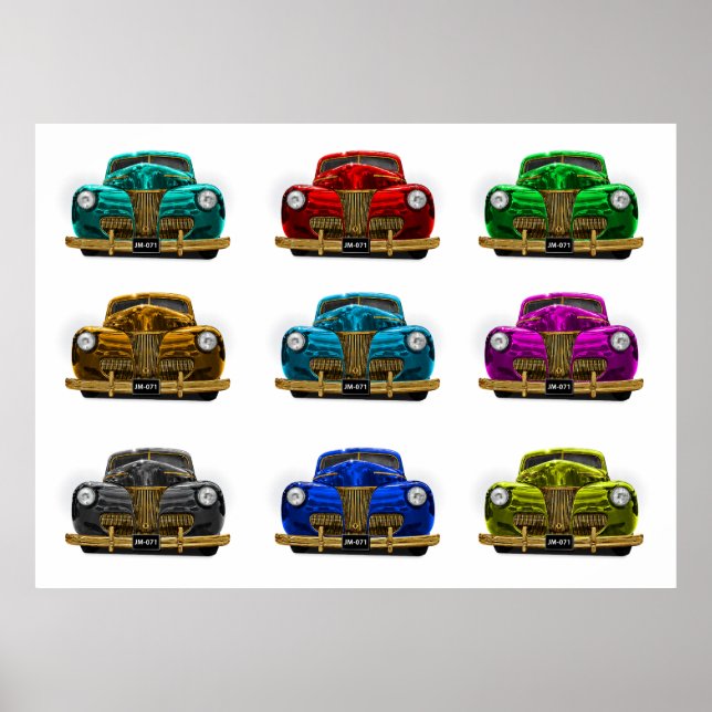 Vintage klassisk bil poster (Framsidan)