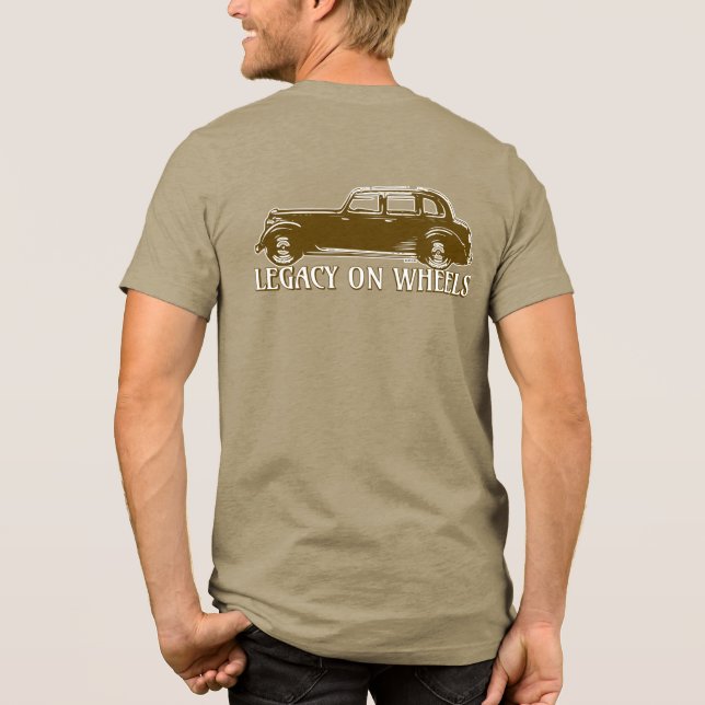 Vintage Klassisk Bil T-Shirt (Baksida)