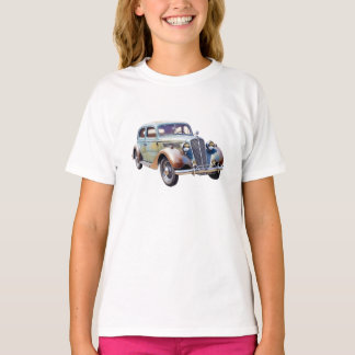 Vintage Klassisk Bil Vattenfärg Illustration T Shirt