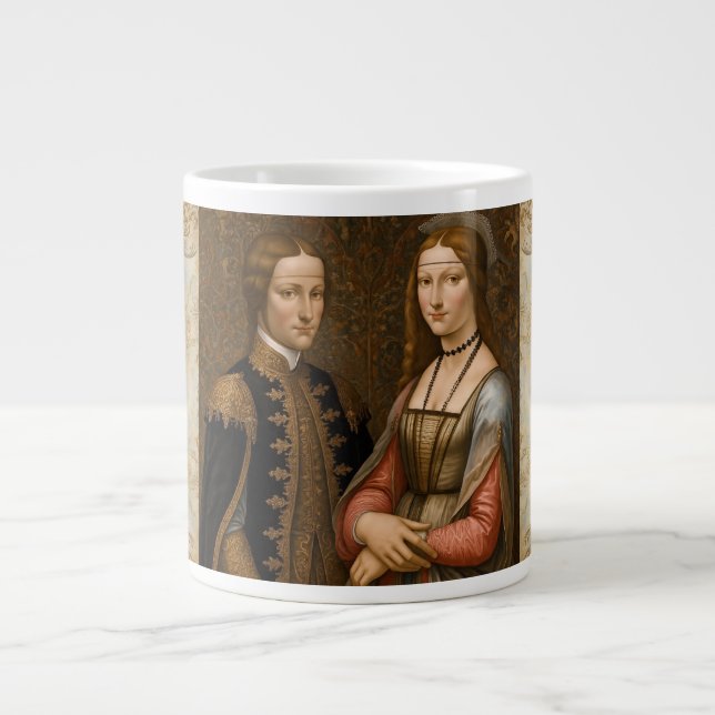 Vintage, Klassisk, Ett par Royal Jumbo Mugg (Framsidan)
