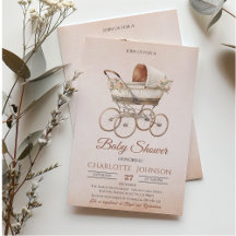 Vintage Klassisk Könsneutral Baby Shower