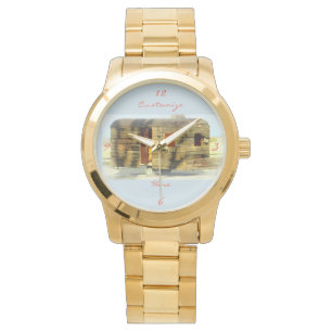Vintage, klassisk, vårdad träkaravan armbandsur
