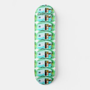 Vintage klassisk zigenarhusvagn mini skateboard bräda 18,5 cm