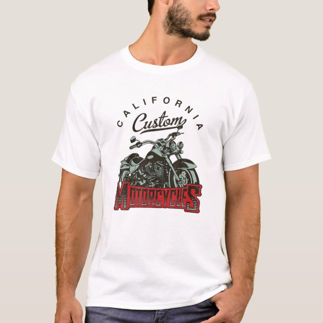 Vintage Klassiska Motorcykeln T Shirt (Framsida)