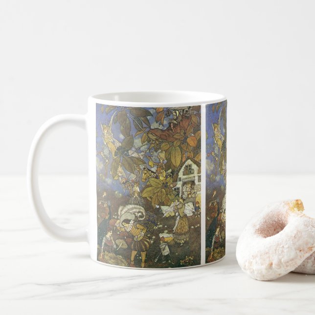 Vintage klassiska sagafigurer, Edmund Dulac Kaffemugg (Med munk)