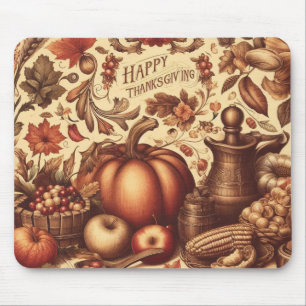 Vintage/Klassiskt Happy thanksgiving Musmatta