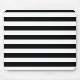 Vintage Klassiskt svartvitt rand Musmatta