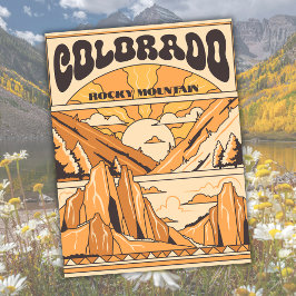 Vintage Klippiga bergen Colorado USA Reskonst Vykort