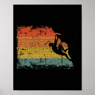 Vintage Klippklättring Bouldering Poster