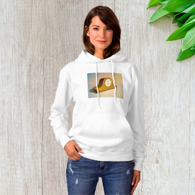 Vintage klocka Dam Hoodie T Shirt (Skapare uppladdad)