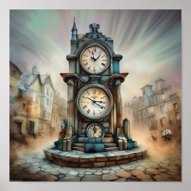 Vintage klocka poster (Framsidan)