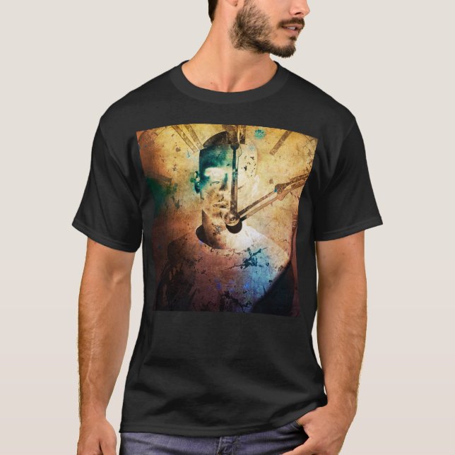 Vintage klockan ansikte t shirt (Framsida)