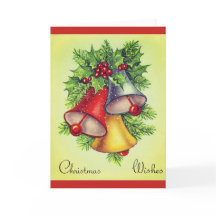 Vintage Klockor julhälsningskort