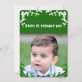 Vintage Klöver St patrick's day Son/Grandson Photo Julkort