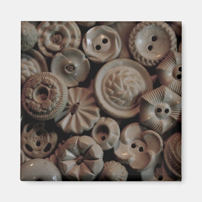 Vintage-knappar Magnet (Framsidan)