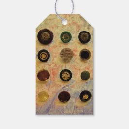 Vintage-knappar Presentetikett