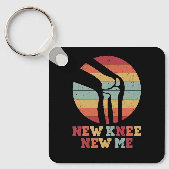 Vintage Knee Replacement Surgery Recovery New Knee Nyckelring (Framsida)