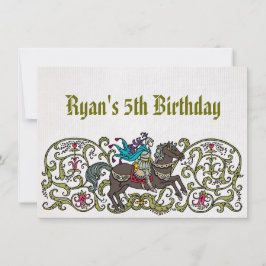 Vintage Knight Inbjudningar