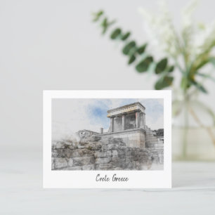 Vintage Knossos Palace Postcard - Heraklion Helg Vykort
