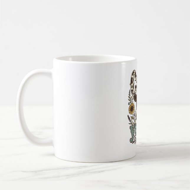 Vintage Ko Sunflower Gårdsdesign_1 Kaffemugg (Vänster)