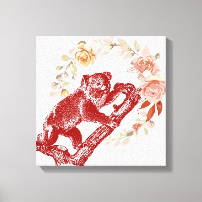 Vintage koala canvastryck (Framsida)