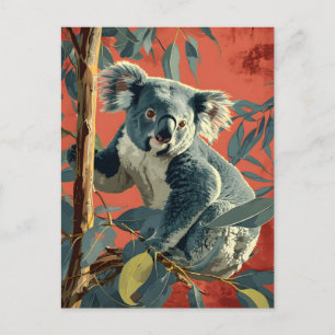 Vintage Koala: Timless Wildlife Charm Vykort