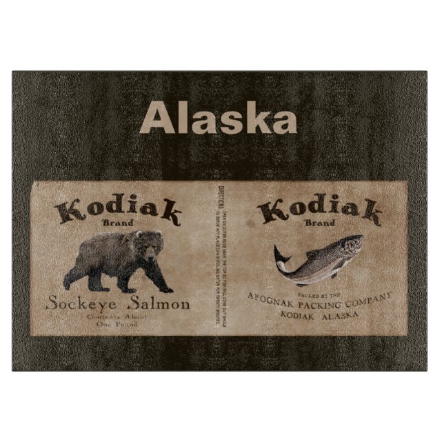 Vintage Kodiak Salmon Label (Framsidan)