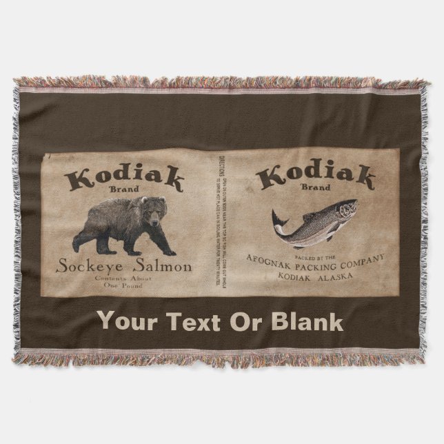 Vintage Kodiak Salmon Label Mysfilt (Framsidan)