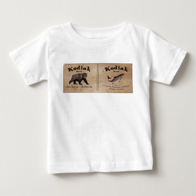 Vintage Kodiak Salmon Label T-shirt (Framsida)