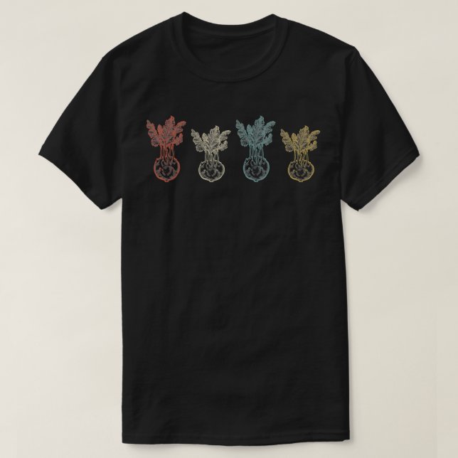 Vintage Kohlrabi Gift T Shirt (Design framsida)
