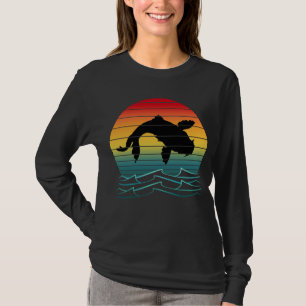 Vintage Koi-fisk Solnedgångslandskap T Shirt