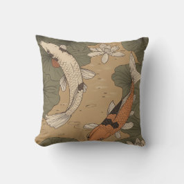 Vintage Koi Pond Pillow Kudde