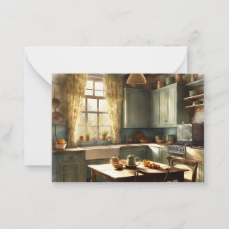 Vintage kök tomt vykort