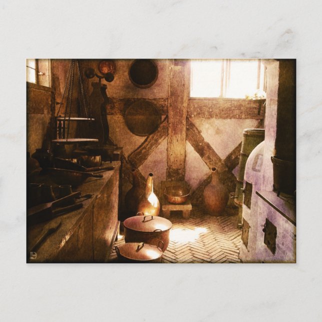 Vintage Köks,vykort Vykort (Framsida)