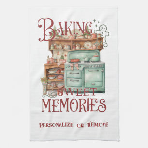 Vintage Köksdekoration Baking Sweet Memories Kökshandduk