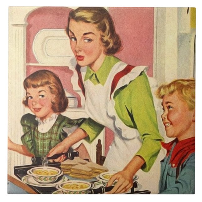 vintage köksduk kakelplatta (Framsidan)