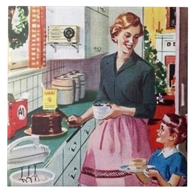 vintage köksduk kakelplatta (Framsidan)